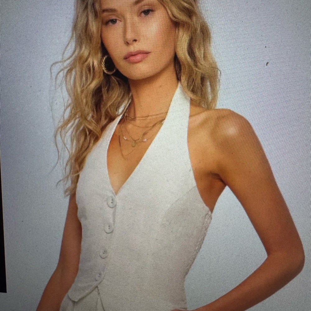 Heartloom Ivory Halter Vest Top Small